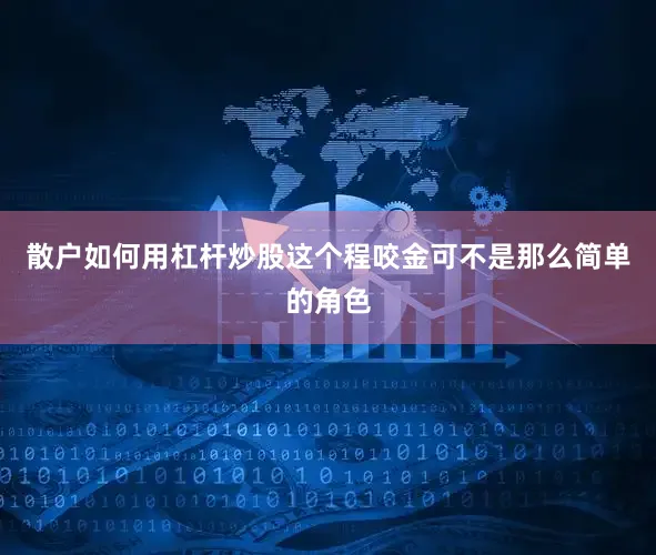 散户如何用杠杆炒股这个程咬金可不是那么简单的角色